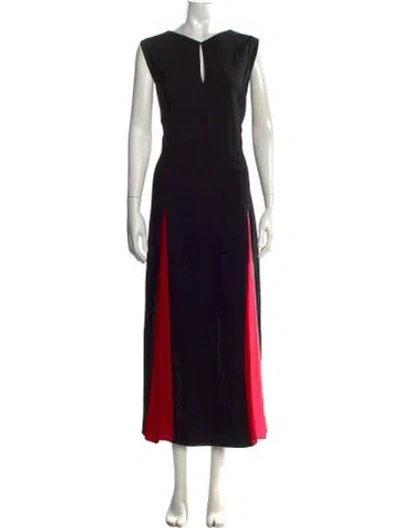 Pre-owned Altuzarra V-neck Long Dress In Black