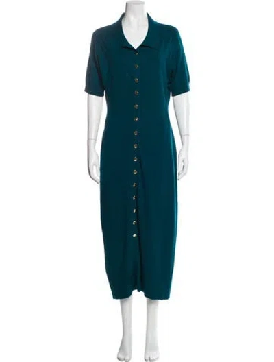 Pre-owned Altuzarra V-neck Long Dress In Blue