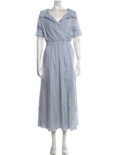 Pre-owned Altuzarra V-neck Long Dress In Blue