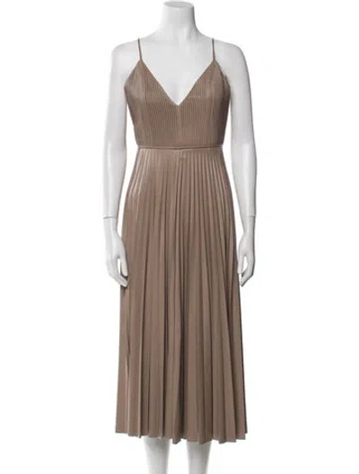 Pre-owned Altuzarra V-neck Long Dress In Neutral