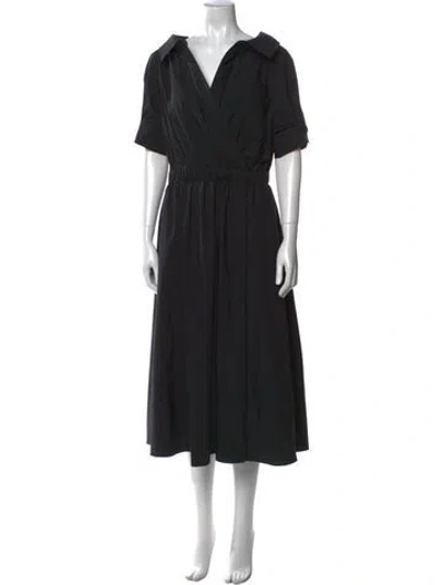 Pre-owned Altuzarra V-neck Long Dress W/ Tags In Black