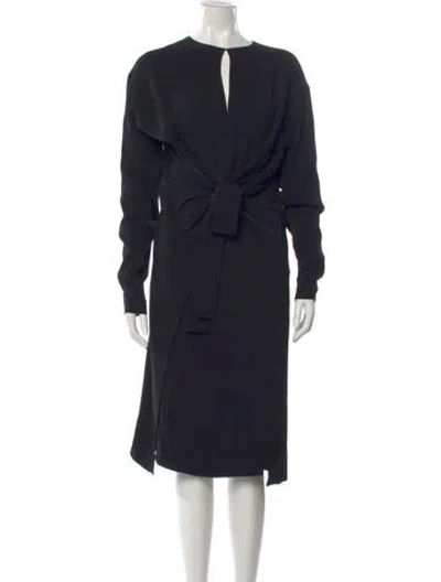 Pre-owned Altuzarra V-neck Midi Length Dress In Black