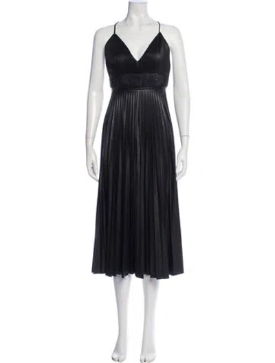 Pre-owned Altuzarra V-neck Midi Length Dress In Blue