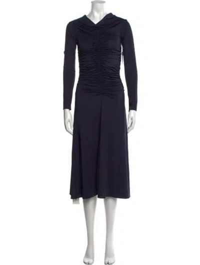 Pre-owned Altuzarra V-neck Midi Length Dress W/ Tags In Black