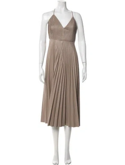 Pre-owned Altuzarra V-neck Midi Length Dress W/ Tags In Neutral
