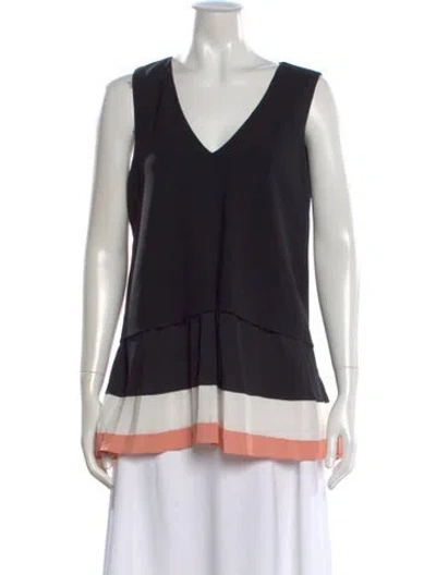 Pre-owned Altuzarra V-neck Sleeveless Blouse In Black