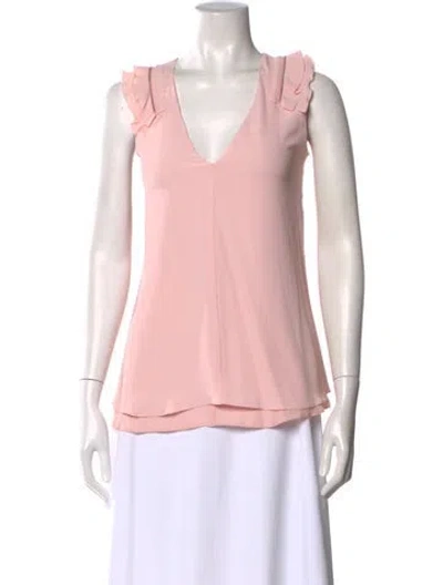 Pre-owned Altuzarra V-neck Sleeveless Blouse In Pink