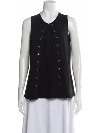 Pre-owned Altuzarra V-neck Sleeveless Top In Black