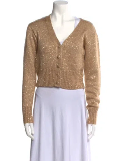 Pre-owned Altuzarra V-neck Sweater In Gold