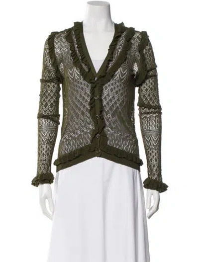 Pre-owned Altuzarra V-neck Sweater In Green