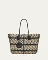 Altuzarra Watermill Caged Straw Tote Bag In Black