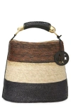 ALTUZARRA WATERMILL TOP HANDLE STRAW BUCKET TOTE