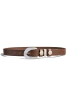Altuzarra Western Boho Leather Belt In Brown