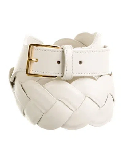 Pre-owned Altuzarra Wide Leather Belt In Neutral