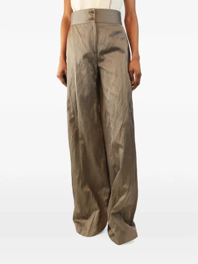 Pre-owned Altuzarra Wide-leg Trousers In Gray