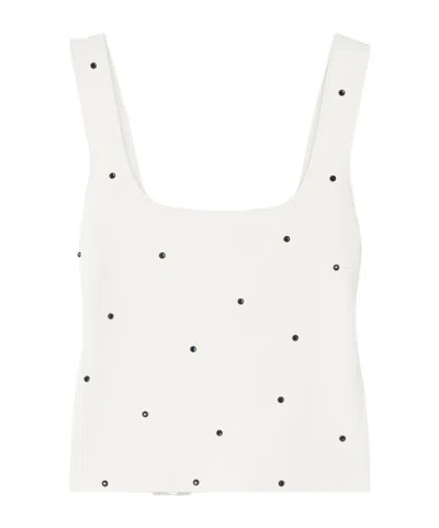 Altuzarra Baz Crystal-embellished Jersey Tank In White