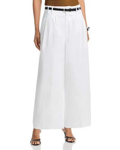 Altuzarra Wilson Pleated Cotton Wide-leg Pants In White