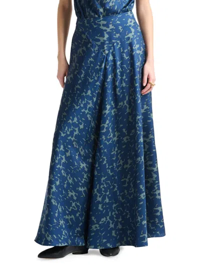 Altuzarra Women's Ames Silk Maxi Skirt In Blue