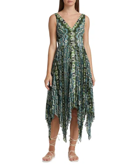 Altuzarra Women's Annabella Abstract Asymmetric Midi Dress