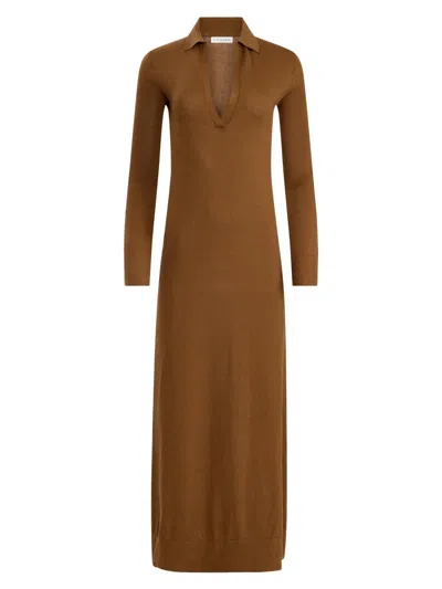 Altuzarra Cotton And Silk-blend Maxi Dress In Brown