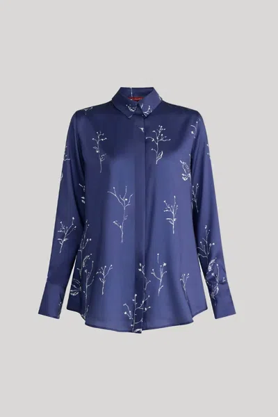 Altuzarra Women's Chika Top In Berry Blue Botanical