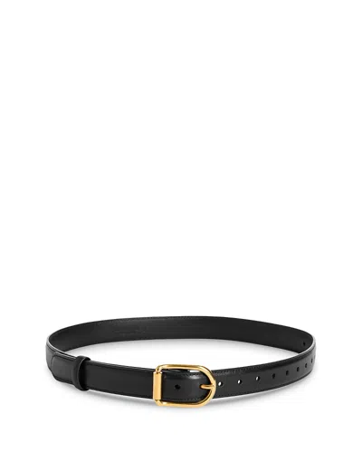Altuzarra Women's Classic Buckle Leather Belt In Black
