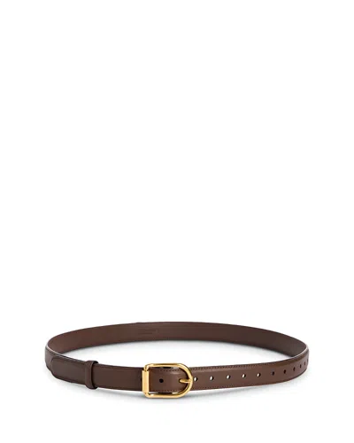 Altuzarra Women's Classic Buckle Leather Belt In Brown