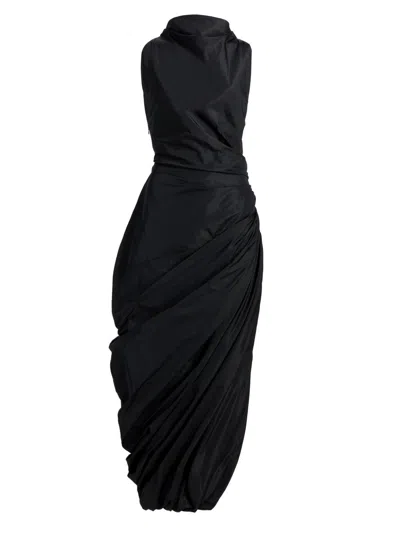 Altuzarra Women's Dora Gathered Taffeta Dress In Black