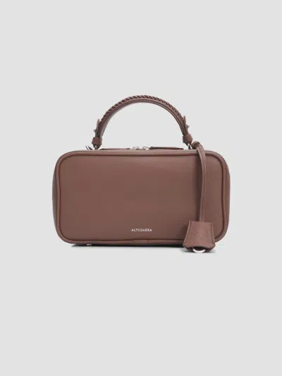 Altuzarra Women's Fall 3 Tack Trunk Leather Top Handle Bag In Brown
