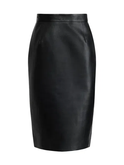 Altuzarra Women's Hank Leather Pencil Skirt In Black