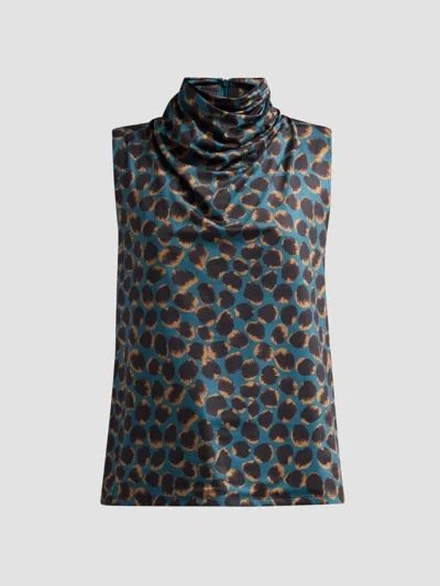 Altuzarra Women's Holt Leopard-print Draped Top In Animal Print