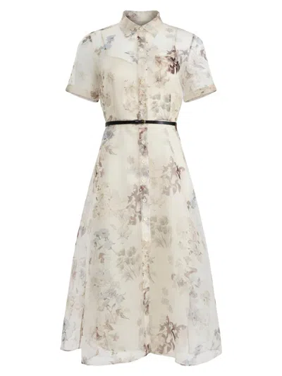 Altuzarra Kiera Floral Midi Dress In White