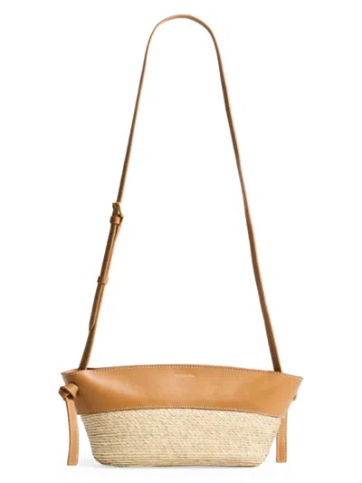 Altuzarra Women's Knot Palm Straw Crossbody Bag In Brown