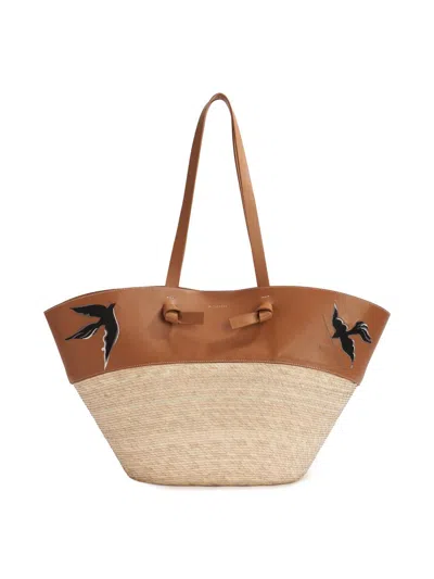 Altuzarra Women's Large Handwoven Raffia & Leather Basket Bag