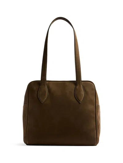 Altuzarra Women's Maxi Cubetto Suede Shoulder Bag In Testa Di Moro