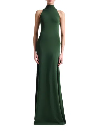 Altuzarra Women's Neddie Turtleneck Sleeveless Maxi Dress In Green