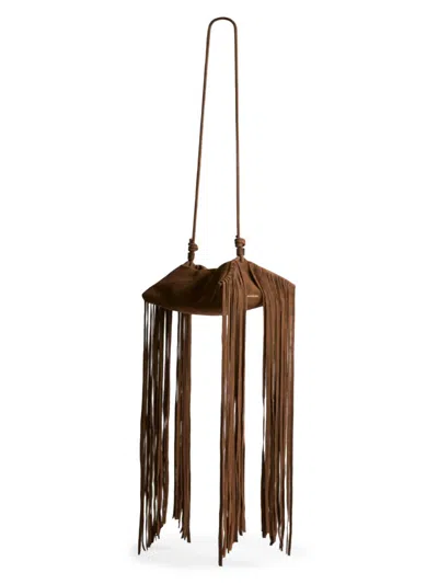 Altuzarra Women's Origami Fringe Mini Crossbody Bag In Brown