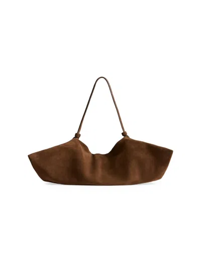 Altuzarra Women's Origami Suede Shoulder Bag In Brown