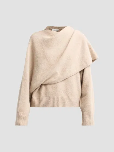 Altuzarra Women's Palmer Draped Cotton-blend Sweater In Pink