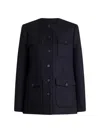 Altuzarra Perry Wool Blend Blazer In Blue