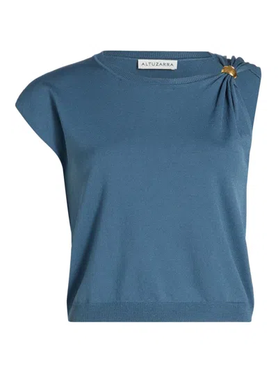 Altuzarra Rinaldi Hardware-detail Top In Blue