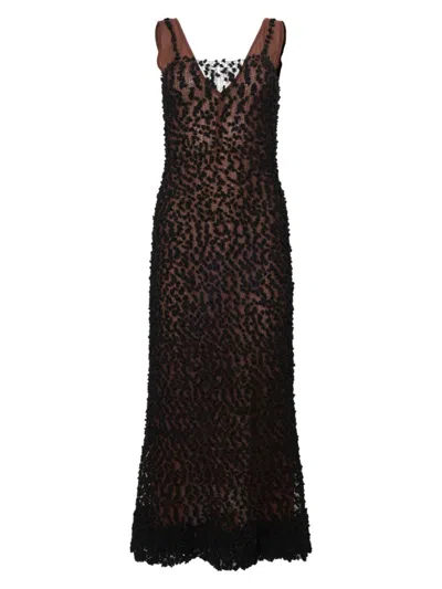Altuzarra Rivette Knit Wool-silk Midi Dress In Black