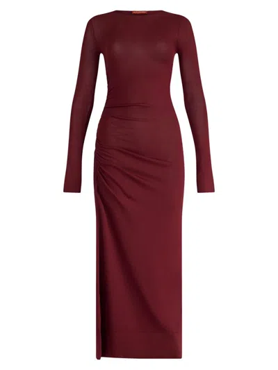 Altuzarra Women's Robb Gathered Waist Maxi Dress In Burgundy