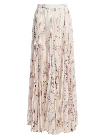 Altuzarra Women's Sif Printed Pleated Maxi Skirt In Neutral