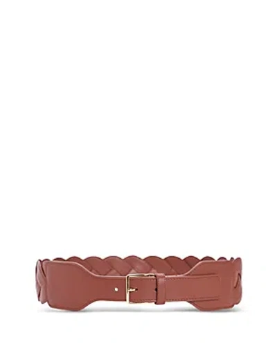 Altuzarra Women's Skinny Braid Leather Belt In Cognac