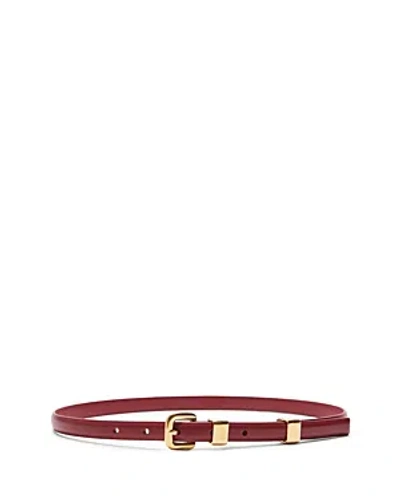 Altuzarra Women's Skinny Leather Belt In Deep Garnet