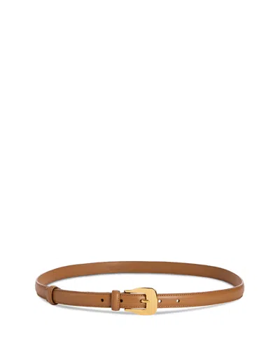 Altuzarra Women's Square Buckle Leather Belt In Brown