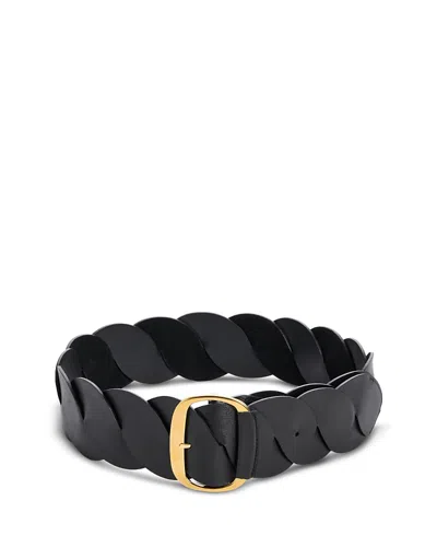 Altuzarra Twist-detail Leather Belt In Black