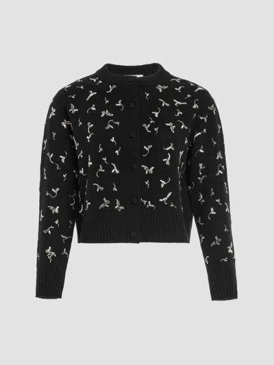 Altuzarra Women's Vaughn Pattern Wool Cardigan In Black