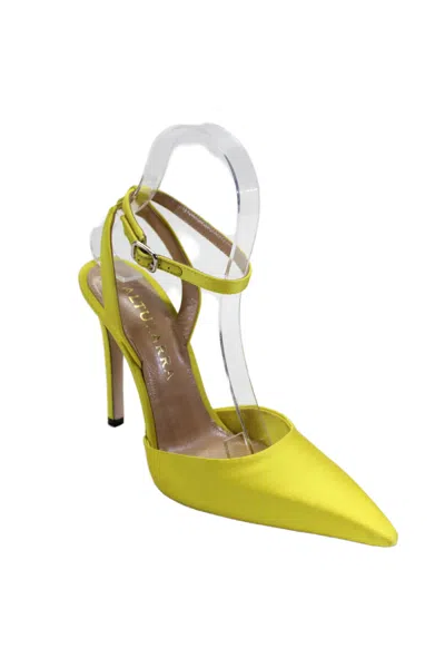 Altuzarra Womens Citrine Ankle Strap D'orsay High Heels Shoes In Yellow